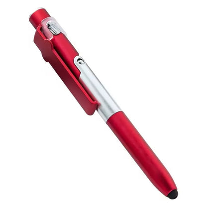 4 IN 1 Multifunction Touch Pen Ballpoint Pens with LED Light Folding Stand for Phone Holder Night Reading Stationery Pencil