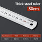 Metal Straight Ruler 15-100cm Stainless Steel Ruler Stationery Drafting Supplies Hand Tool Precision Double Sided Measuring Tool