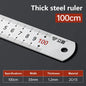 Metal Straight Ruler 15-100cm Stainless Steel Ruler Stationery Drafting Supplies Hand Tool Precision Double Sided Measuring Tool