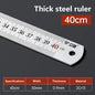 Metal Straight Ruler 15-100cm Stainless Steel Ruler Stationery Drafting Supplies Hand Tool Precision Double Sided Measuring Tool