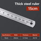 Metal Straight Ruler 15-100cm Stainless Steel Ruler Stationery Drafting Supplies Hand Tool Precision Double Sided Measuring Tool